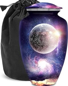 Urnas de metal para cenizas humanas para uso en cremación Urnas de cremación de calidad superior con color marrón - Product Image 3