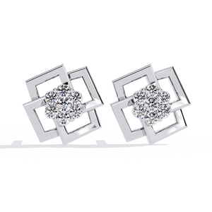 Pendientes de Diamantes Cultivados en Laboratorio de Oro de 18K Brillantes con Certificación IGI, Redondos, de Color Fantasía, Estilo Lujoso - Product Image 6