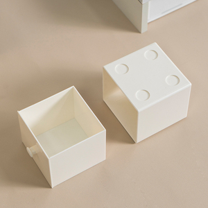 Caja <span class=keywords><strong>de</strong></span> <span class=keywords><strong>Almacenamiento</strong></span> Apilable Cuadrada <span class=keywords><strong>de</strong></span> Plástico PS para Escritorio, Combinación Libre, Caja <span class=keywords><strong>de</strong></span> <span class=keywords><strong>Almacenamiento</strong></span> para Cosméticos y Artículos Diversos - Product Image 6