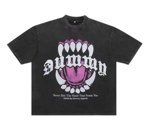 Camisetas de algodón de verano con logotipo personalizado para hombres y mujeres, Camiseta ajustada de diseñador de calidad con cuello redondo corto de estilo callejero, nueva camiseta fabricada - Product Image 4