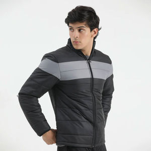 OEM Latest Solid Black and <b>Grey</b> Color Puffer <b>Jacket</b> For Men Custom Breathable Fabric Solid Pattern Padded Puffer Men's <b>Jackets</b> - Product Image 3