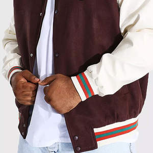 OEM Customized Logo Wool Chenille Embroidery Baseball Letterman <b>Jackets</b> Men <b>Vintage</b> <b>Varsity</b> <b>Jackets</b> Wholesale - Product Image 6