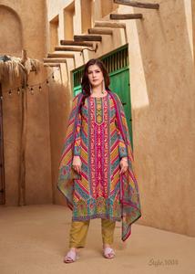 Nouvel ensemble Kurti et Dupatta traditionnel pour femme, toutes saisons, en mousseline pure, imprimé numérique, viscose, boutons Aari, par Maruti Fashion Designer - Product Image 3