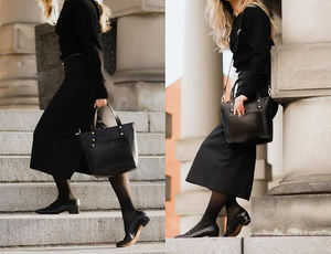 Mini sac cabas de voyage artisanal Companion avec sangle amovible en cuir pleine fleur de qualité supérieure et compartiment à fermeture éclair - Product Image 3