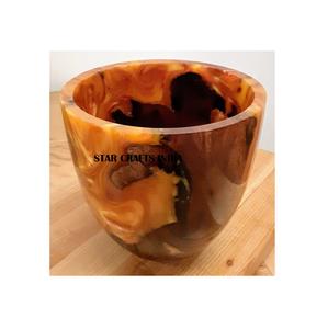 Ensaladera de madera y resina, precio al por mayor, tamaño personalizado y dispositivo de diseño, novedad de 2025, productos superventas, novedad de lujo - Product Image 1