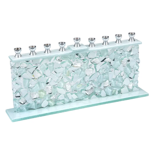 Nouvelle Menorah Moderne en Acier Inoxydable Décoration de Noël Centre de Table de Mariage Porte-Bougie Décoration de Table à Domicile - Product Image 6