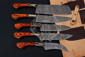 Ensemble de couteaux de cuisine en acier Damas OEM à bas prix, ensemble de couteaux utilitaires faits à la main, meilleur cadeau culinaire - Product Image 4