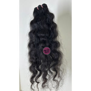 Vendor Aligned Cuticle Virgin Indian Remy <b>Hair</b> <b>Extensions</b> Raw Natural Curly Single Donor Machine Double Weft Bundles - Product Image 1
