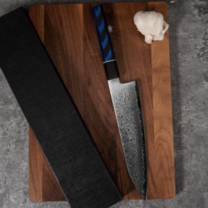 Venta al por mayor personalizado de alta calidad OEM Damasco acero cocina Chef cuchillo estilo japonés características profesionales afilado Cuchillo de comida - Product Image 2