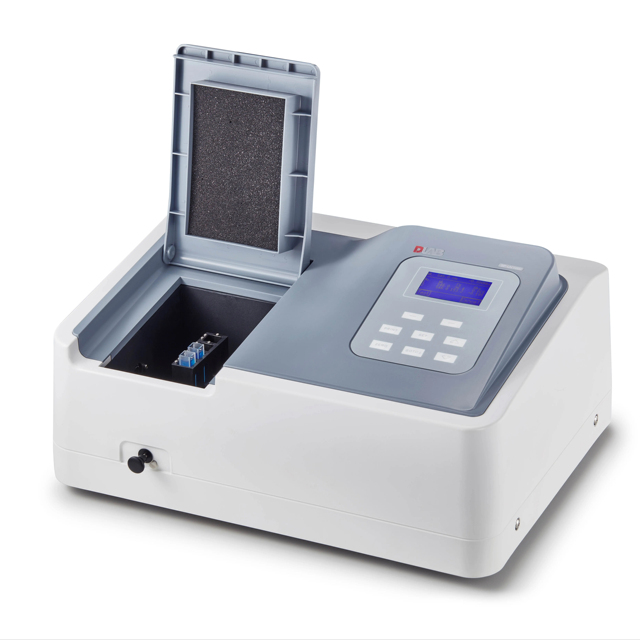 Digital Laboratory Single Beam UV-Vis Spectrophotometer 200~1000nm LCD Display with Tungsten & Deuterium Lamp OEM Manufacturer