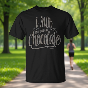 Camiseta I Run So I Can Eat Chocolate, divertida para los amantes del chocolate - Product Image 3