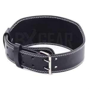 Venta al por mayor Power Fitness Belt Grueso cuero de vaca Cinturón de levantamiento de pesas Gym Power Lifting Belt - Product Image 1