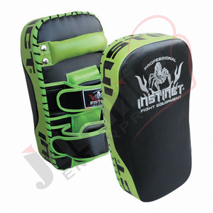 Almohadillas tailandesas de cuero genuino Super Kicking, juegos de boxeo profesionales de alta calidad, almohadillas de enfoque curvo para Artes Marciales Karate Muay Thai - Product Image 1