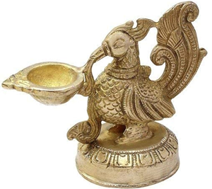 Latón antiguo Akhand Jyoti Diya redondo religioso en forma ovalada Diyas para Puja venta al por mayor técnica de pulido directo de fábrica - Product Image 3