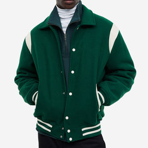 Logotipo personalizado mangas de cuero negro bordado pareja universidad béisbol chaqueta de los hombres Letterman Light Varsity chaqueta para los hombres - Product Image 5