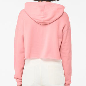 <b>Women</b> <b>Fleece</b> Full Zip Up Cropped <b>Hoodie</b> Sweatshirt 90s Long Sleeve Drawstring Hooded Crop Jacket Top Drop Shoulder Breathable - Product Image 4