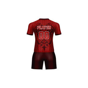 Venta al por mayor maorí Rojo Negro rugby league uniformes conjuntos precio de fábrica hombres rugby uniforme diseño barato rugby jerseys - Product Image 4