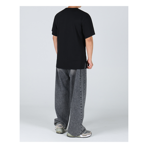 T-shirts pour hommes T-shirt basique à fentes latérales 2 couleurs, confortable en coton, haut décontracté pour femmes, mode coréenne, tenue de tous les jours - Product Image 1