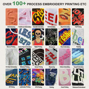 Chándales de invierno de alta calidad para hombre con logotipo personalizado para niños 3D para Puff Print Flare Stacked Pant Hoodie Sweatsuit conjuntos transpirables - Product Image 5