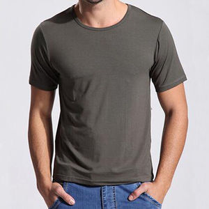 Camiseta de hombre hecha de material transpirable y de secado rápido más vendida, ropa informal, camisetas ajustadas lisas ajustadas a precio al por mayor, OEM - Product Image 3