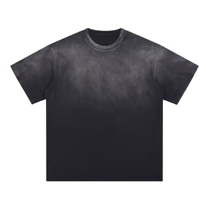 T-shirts vintage surdimensionnés en coton épais pour hommes, 100 % coton, délavés à l'acide, fabriqués par BS 2026 - Product Image 1
