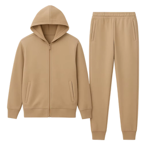 Ensemble de survêtement décontracté pour homme, à capuche avec cordon de serrage, personnalisable, respirant, imprimé, pour l'entraînement, collection hiver - Product Image 1