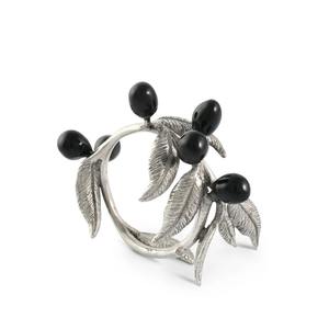 Anneau de serviette noir finition argentée, décoration de table élégante pour les fêtes, les événements, les mariages, les réceptions à domicile, la mise en place de la table à manger, en provenance d'Inde - Product Image 5