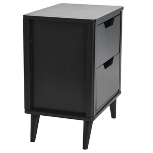 โต๊ะข้างสีดำพร้อมลิ้นชักคู่สำหรับตกแต่งทำจากไม้ทำตามสั่งผลิตโดยผู้ผลิตจากอินเดีย - Product Image 3