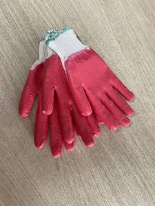 ถุงมือยางเคลือบเวียดนามป้องกันการตัดและกันลื่นถุงมือทำงานยางกึ่งเคลือบผ้าฝ้ายใช้ซ้ำได้สำหรับทำสวน - Product Image 2