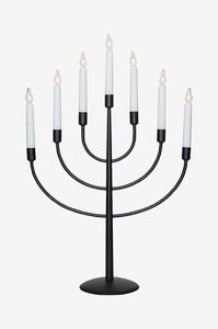 Bougeoir Menorah en métal au design classique pour la décoration de vacances Judaica traditionnelle de haute qualité - Product Image 4