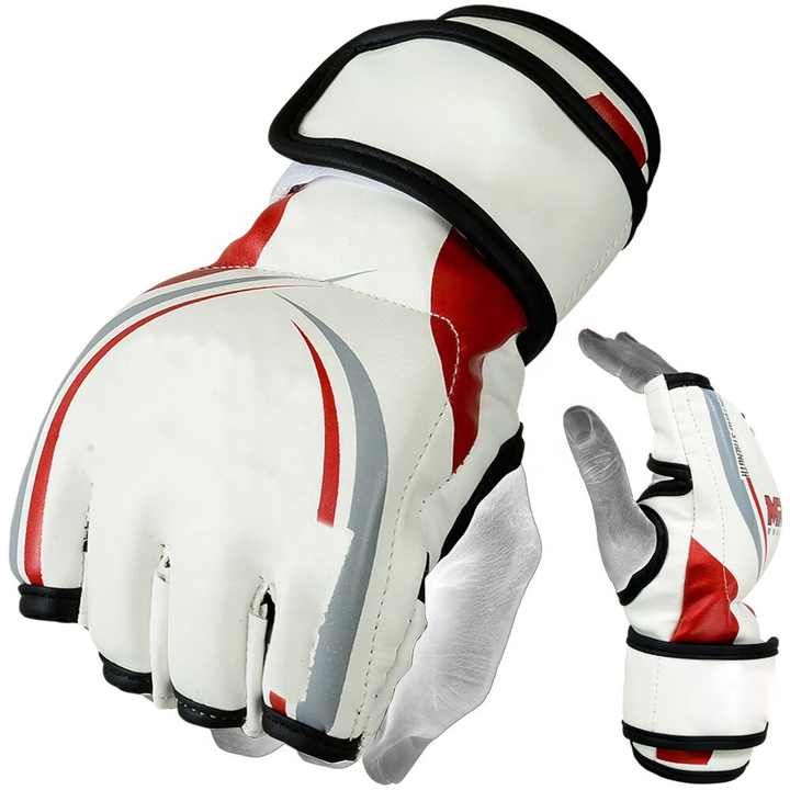 Custom Logo MMA Gloves Tear Resistance PU Leather Boxing Gloves with Wrist Support and Stretch Features for Punching Training