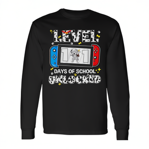 Controlador de Juego Level Unlocked, Camiseta de Manga Larga 101 Días de Escuela, Producto Promocional Categoría 100 Días - Product Image 2