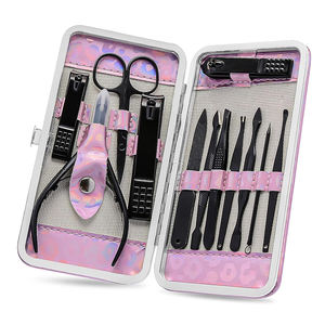 Kit profesional de 12 piezas para el cuidado de las uñas de acero inoxidable con cortaúñas 7 en 1, lujoso juego de manicura y pedicura para mujeres y hombres - Product Image 1