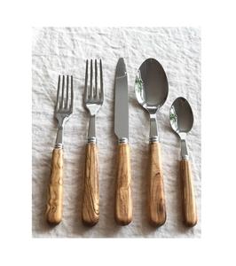 Juego de cubiertos de acero inoxidable de alta calidad con mangos de madera, juego de cubiertos de último diseño para accesorios de cocina - Product Image 2