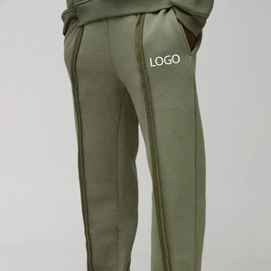 กางเกงวอร์มขาบานสำหรับผู้ชายกางเกงวอร์มผ้าคอตตอนสีพื้นระบายอากาศได้ดีออกใหม่ - Product Image 6