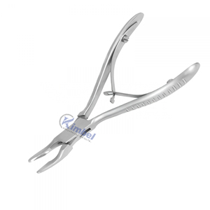 Mini pinza a sgorbia Friedmann 120mm a mascella diritta curva fonte di alimentazione manuale CE omologata per rimodellamento osseo alveolare - Product Image 2