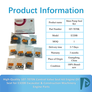 Kit de joints de soupape de commande 107-7070K de haute qualité, joint d'étanchéité d'huile moteur pour excavatrice E320B et pièces de moteur de machines de construction - Product Image 3