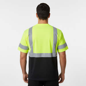 Camiseta Polo de Seguridad de Alta Visibilidad Premium ANSI Clase 2 con Cinta Reflectante 100% Poliéster Bicolor con LED Intermitente Personalizable para Hombre - Product Image 2