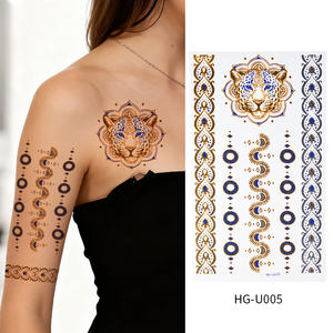 Hot New Or Métallique Chaîne Bracelet <span class=keywords><strong>Tatouage</strong></span> Autocollants pour Femmes Étanche Feuille <span class=keywords><strong>Bijoux</strong></span> <span class=keywords><strong>Bras</strong></span> Poignet Corps Art Décoration - Product Image 4