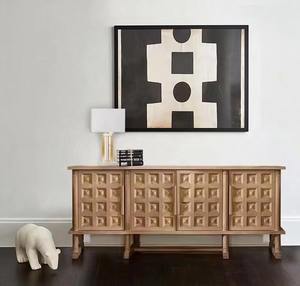 Gabinete de almacenamiento moderno para sala de estar con patas de madera maciza de alta densidad - Product Image 2