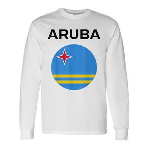 Maglietta a Maniche Lunghe con Bandiera Moderna di Aruba, Categoria Promozionale - Product Image 1