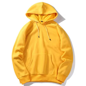 เสื้อมีฮู้ดแบบสวมหัวผ้าฝ้ายเฮฟวี่เวทสำหรับผู้ชายออกแบบได้เองแบบเรียบสำหรับพิมพ์พัฟด้านหน้าโลโก้สีพื้นสำหรับฤดูหนาว - Product Image 3