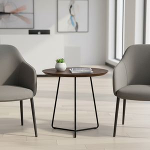 Drey <b>Walnut</b> Side <b>Table</b> | Modern Solid Wood End <b>Table</b> Furniture | Living Room Bedroom Home Office Hotel Use | Durable Design - Product Image 2