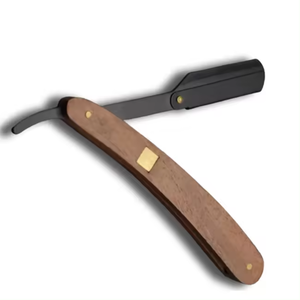 Rasoir droit professionnel en bois en acier inoxydable pour hommes femmes marque privée de qualité salon pour bikini rasage du visage vente en gros - Product Image 6