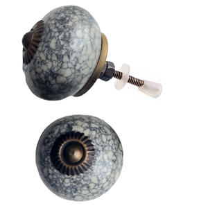 Tiradores de cerámica de latón con diseño de mármol antiguo, tiradores de manija de armario de cajón de tocador para cocina, dormitorio, sala de estar al aire libre - Product Image 2