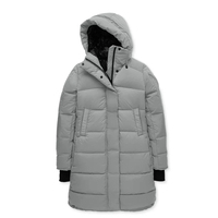 Jaket Puffer Wanita Model Baru 2026, Panjang Sedang, Berbahan Katun, Berkerudung, Jaket Puffer Wanita Musim Dingin Panjang
