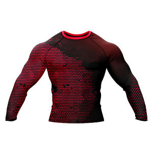 Proveedor de fábrica personalizado sublimado Bjj Jiu Jitsu Rashguards manga larga personalizado Surf Logo Mma Bjj Mma compresión Rash Guard - Product Image 1