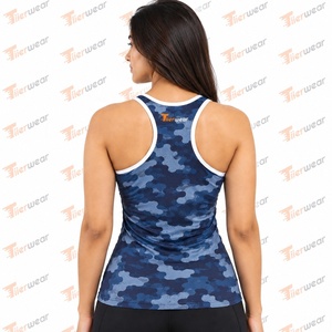 <b>Womens</b> Sublimated Workout Tank Top Custom Printed <b>Sleeveless</b> Gym Running Fitness Training Sports <b>Shirt</b> Breathable Lightweight - Product Image 3