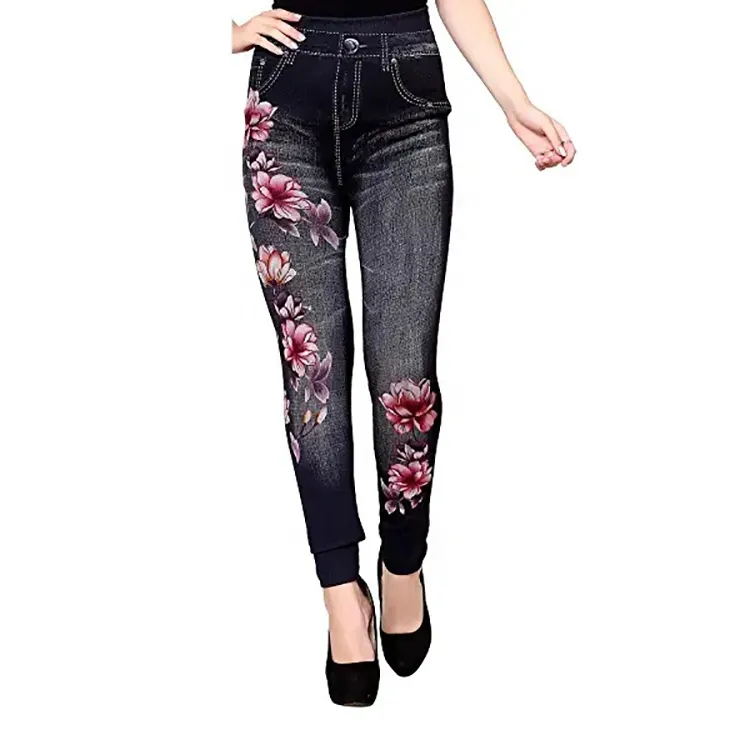 Jeans taille haute pour femmes en coton respirant pantalon en denim bleu personnalisable pour dames en gros disponible à bas prix OEM