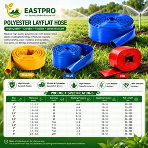 <span class=keywords><strong>Tuyau</strong></span> d'irrigation plat en PVC agricole de 3, 4, 5, <span class=keywords><strong>6</strong></span>, 8 pouces, épaisseur 1,5 <span class=keywords><strong>mm</strong></span>, haute pression, flexible - Product Image 2